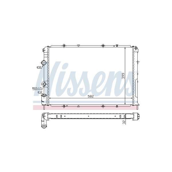 Kylare, motorkylning Nissens 63938A NISSENS
