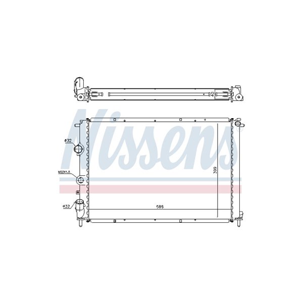 Kylare, motorkylning Nissens 63977A NISSENS