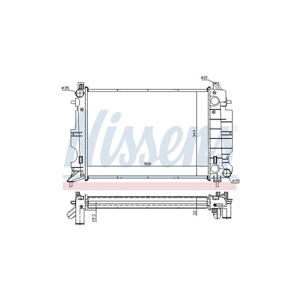 Kylare, motorkylning Nissens 64037A NISSENS