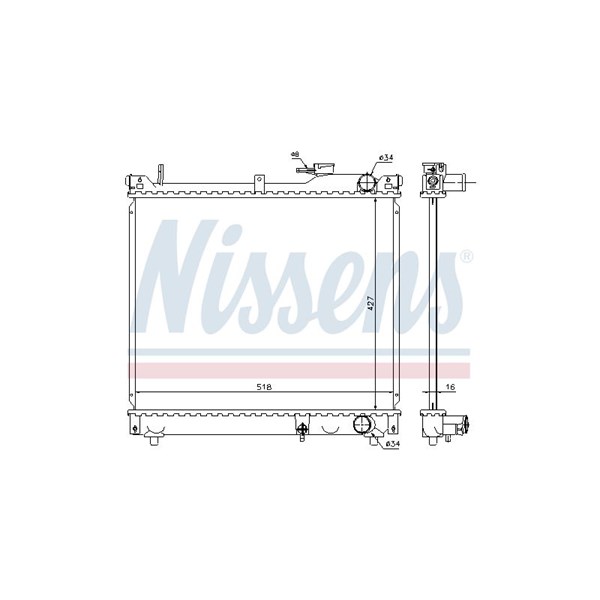 Kylare, motorkylning Nissens 641756 NISSENS
