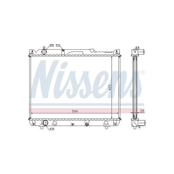 Kylare, motorkylning Nissens 64196A NISSENS