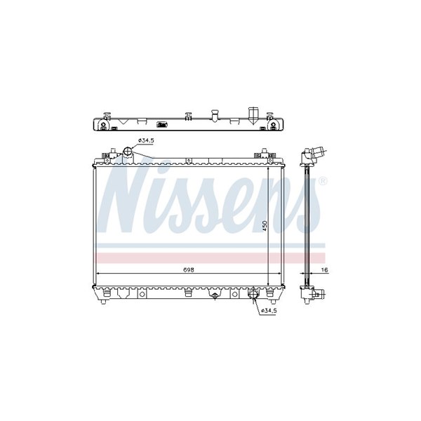 Kylare, motorkylning Nissens 64202 NISSENS