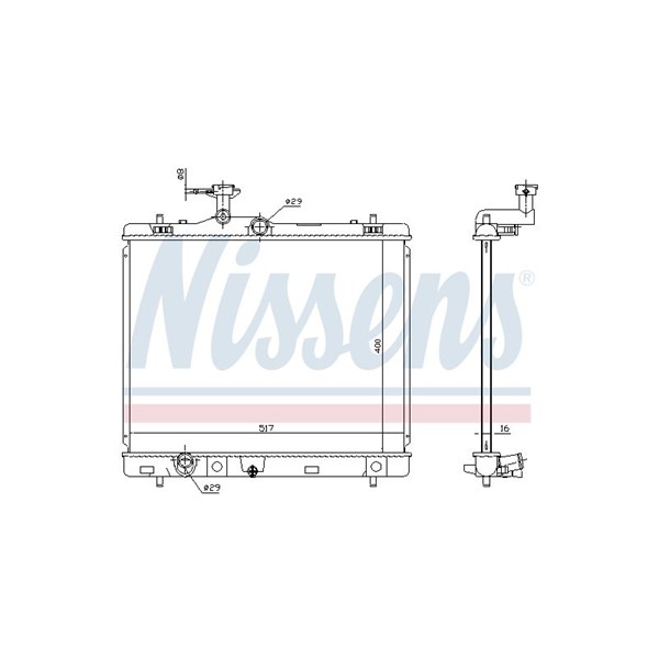 Kylare, motorkylning Nissens 64257 NISSENS