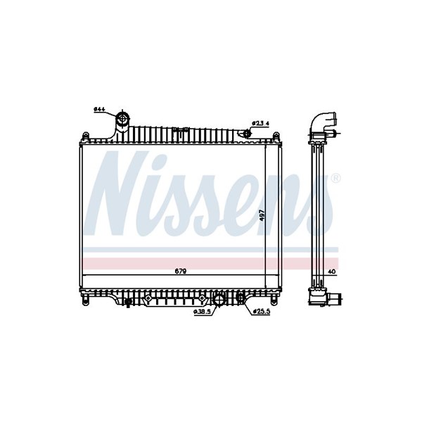 Kylare, motorkylning Nissens 643222 NISSENS