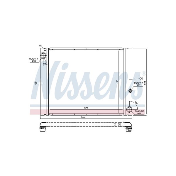 Kylare, motorkylning Nissens 64325 NISSENS