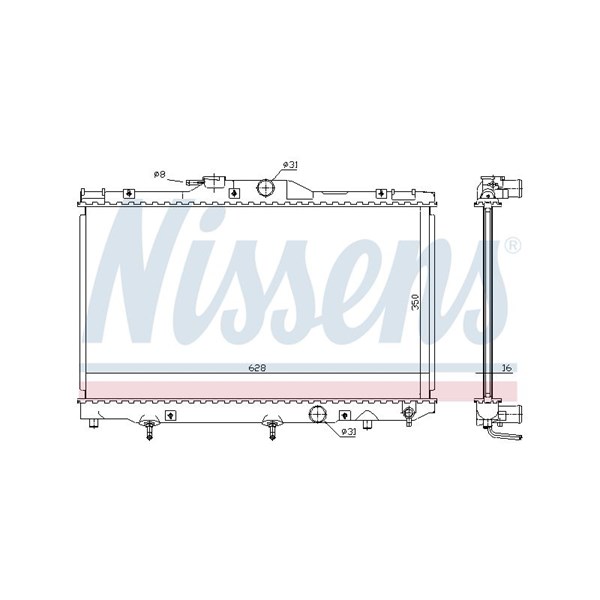 Kylare, motorkylning Nissens 646281 NISSENS