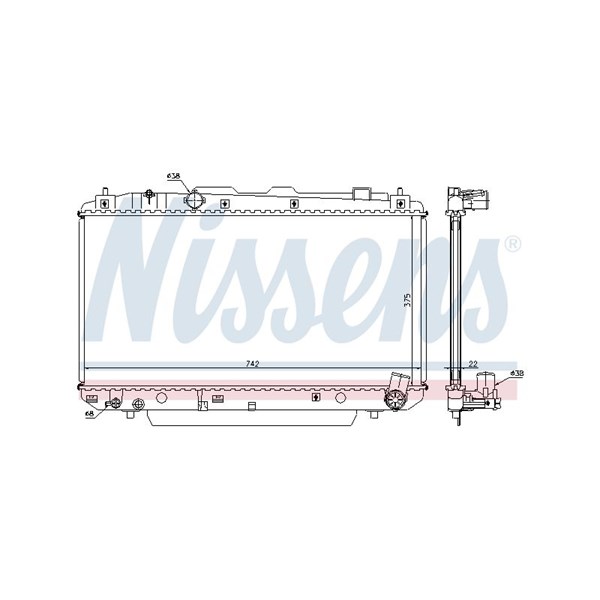 Kylare, motorkylning Nissens 64638A NISSENS Kylare, motorkylning Nissens 64638A NISSENS