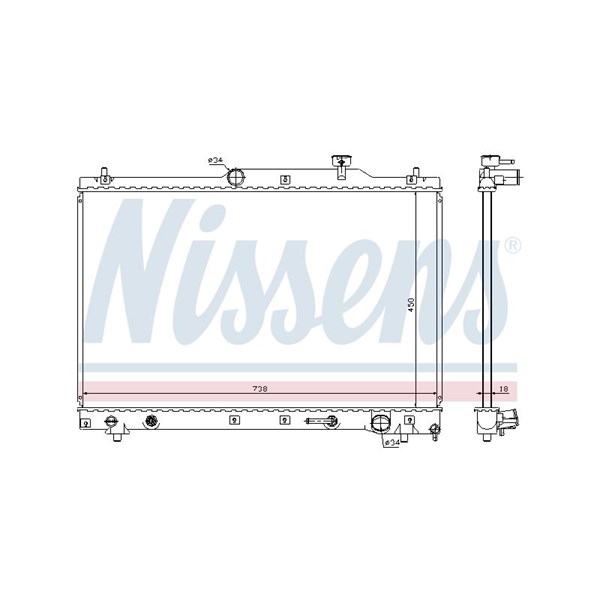 Kylare, motorkylning Nissens 64657 NISSENS Kylare, motorkylning Nissens 64657 NISSENS