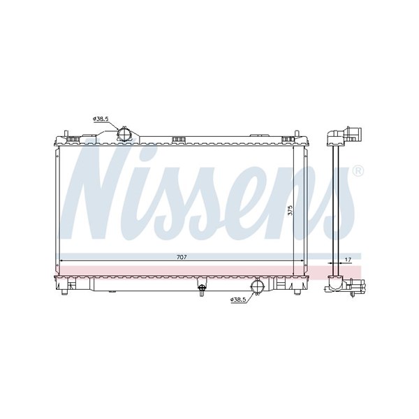 Kylare, motorkylning Nissens 64672 NISSENS