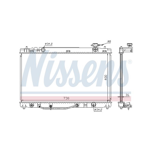 Kylare, motorkylning Nissens 646808 NISSENS Kylare, motorkylning Nissens 646808 NISSENS