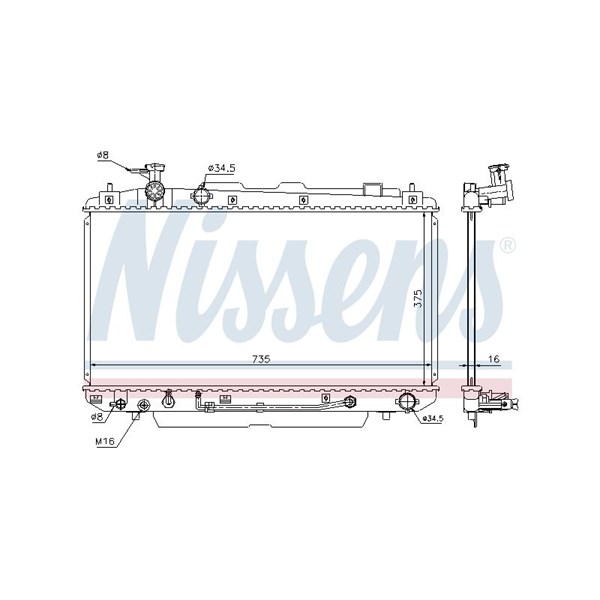 Kylare, motorkylning Nissens 646852 NISSENS