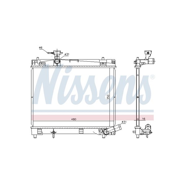 Kylare, motorkylning Nissens 646868 NISSENS
