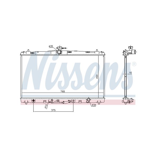 Kylare, motorkylning Nissens 646906 NISSENS Kylare, motorkylning Nissens 646906 NISSENS