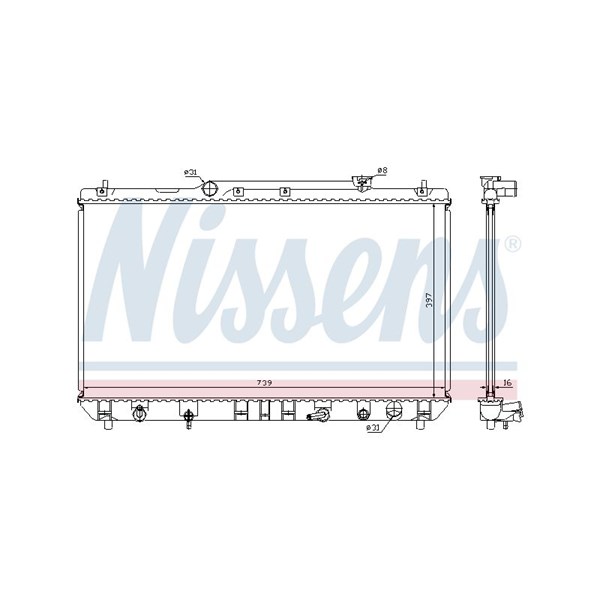 Kylare, motorkylning Nissens 646991 NISSENS