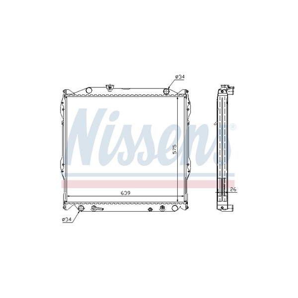 Kylare, motorkylning Nissens 647551 NISSENS