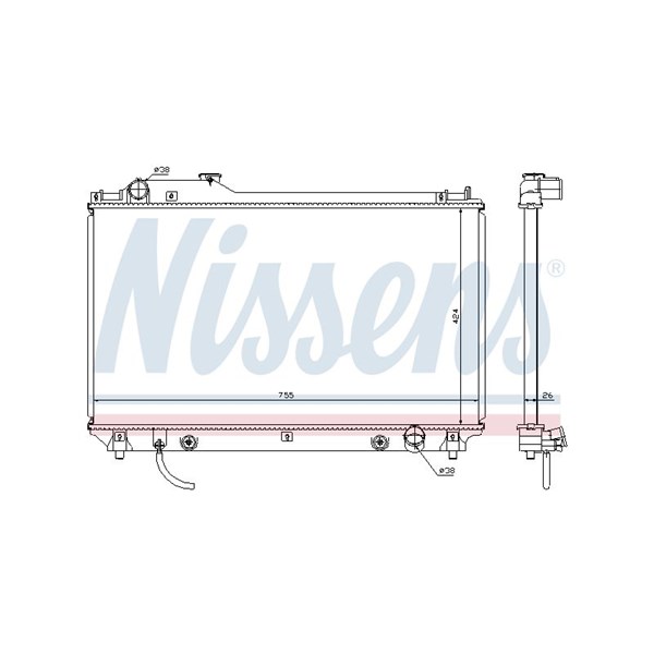 Kylare, motorkylning Nissens 64764 NISSENS Kylare, motorkylning Nissens 64764 NISSENS