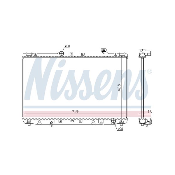 Kylare, motorkylning Nissens 64769A NISSENS