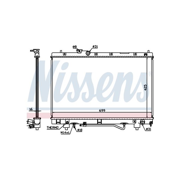 Kylare, motorkylning Nissens 64796A NISSENS