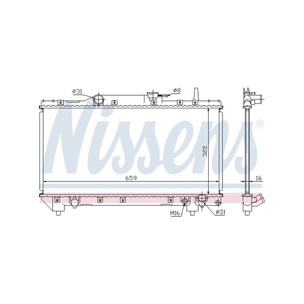 Kylare, motorkylning Nissens 64837A NISSENS