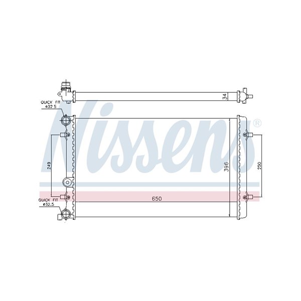 Kylare, motorkylning Nissens 65011 NISSENS