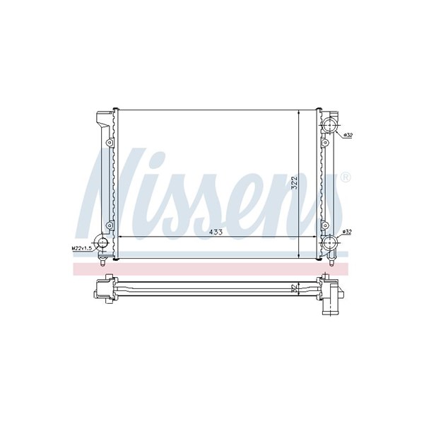 Kylare, motorkylning Nissens 651651 NISSENS