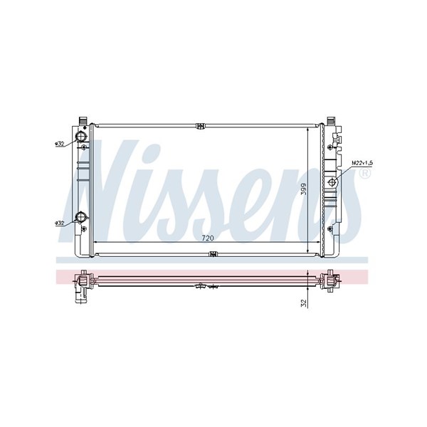 Kylare, motorkylning Nissens 65238A NISSENS