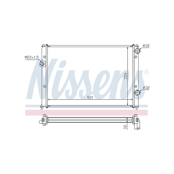 Kylare, motorkylning Nissens 652511 NISSENS Kylare, motorkylning Nissens 652511 NISSENS