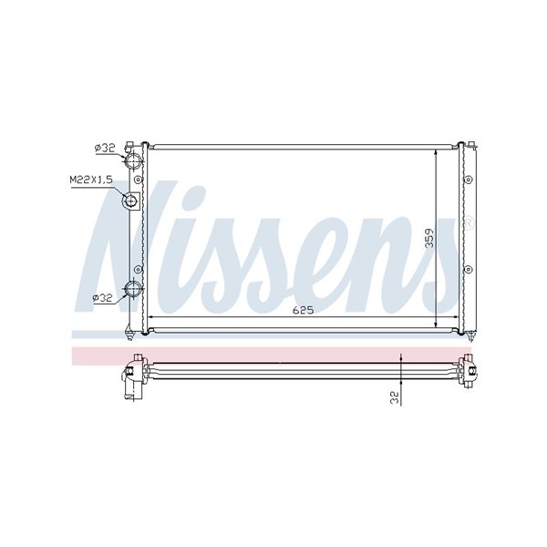Kylare, motorkylning Nissens 652551 NISSENS