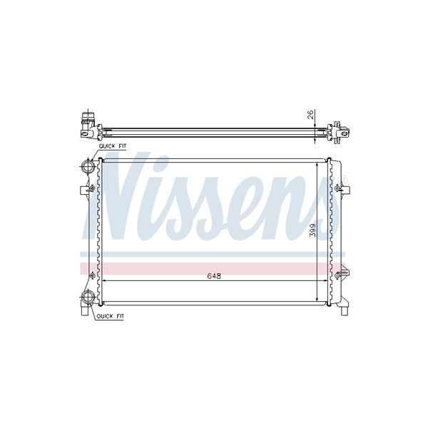 Kylare, motorkylning Nissens 65277A NISSENS
