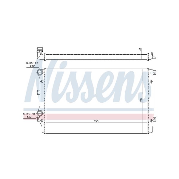 Kylare, motorkylning, Bak Nissens 65280A NISSENS