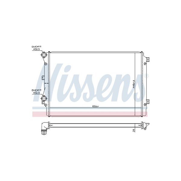 Kylare, motorkylning Nissens 65339 NISSENS