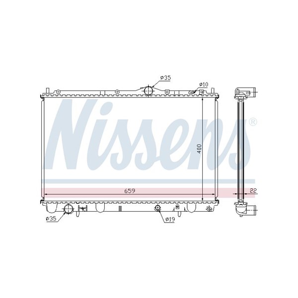 Kylare, motorkylning Nissens 65543A NISSENS