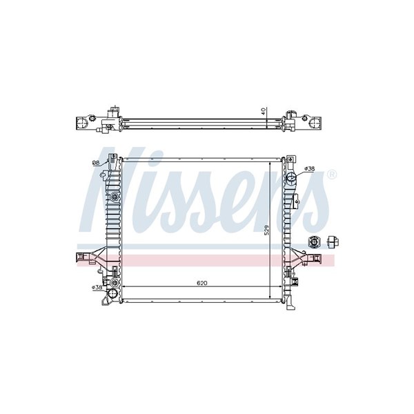Kylare, motorkylning Nissens 65613A NISSENS