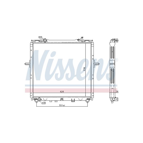 Kylare, motorkylning Nissens 66768 NISSENS