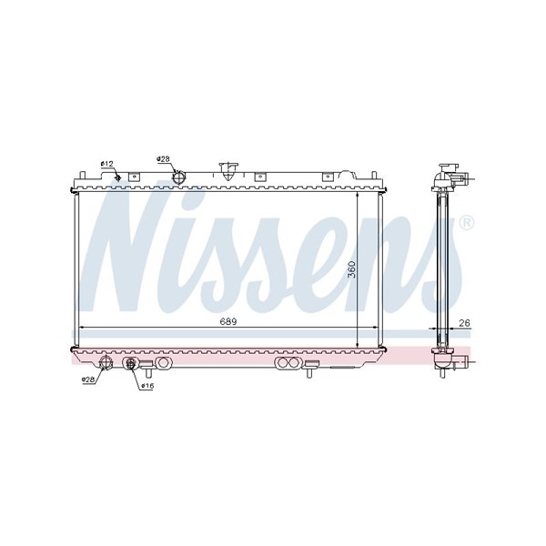 Kylare, motorkylning Nissens 67348A NISSENS