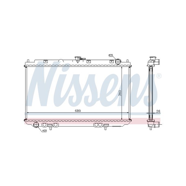Kylare, motorkylning Nissens 67349A NISSENS