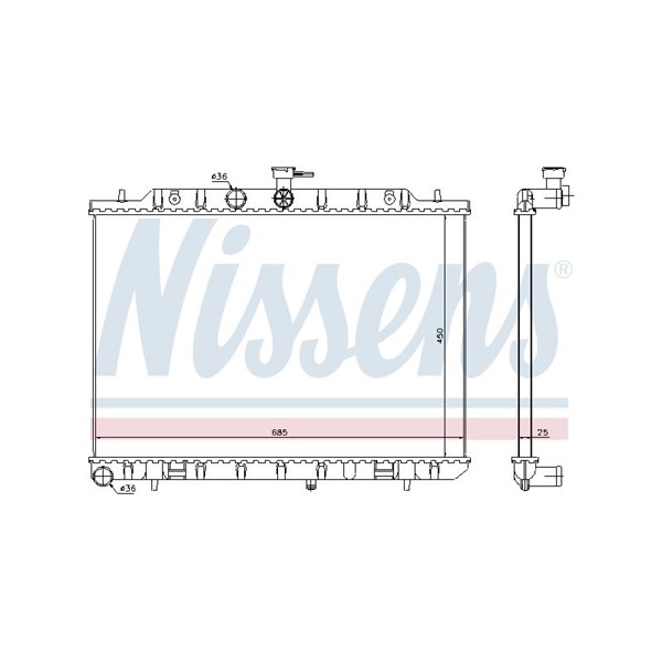 Kylare, motorkylning Nissens 67366 NISSENS