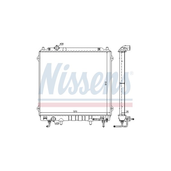 Kylare, motorkylning Nissens 67482 NISSENS