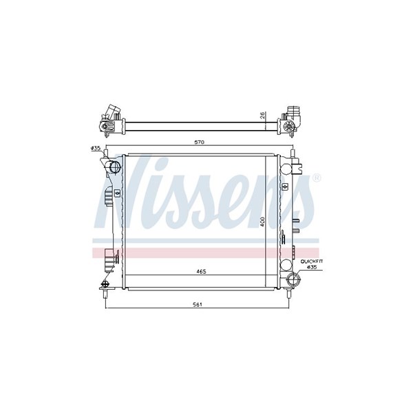 Kylare, motorkylning Nissens 675007 NISSENS