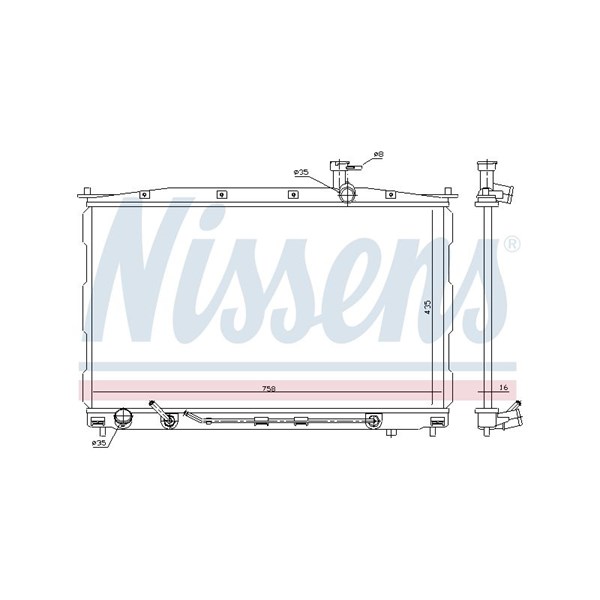Kylare, motorkylning Nissens 67505 NISSENS