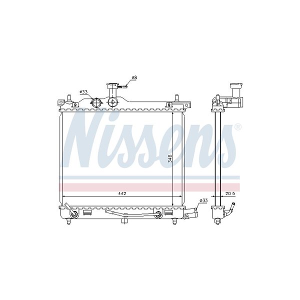 Kylare, motorkylning Nissens 67547 NISSENS