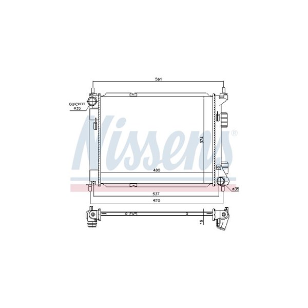 Kylare, motorkylning Nissens 67605 NISSENS