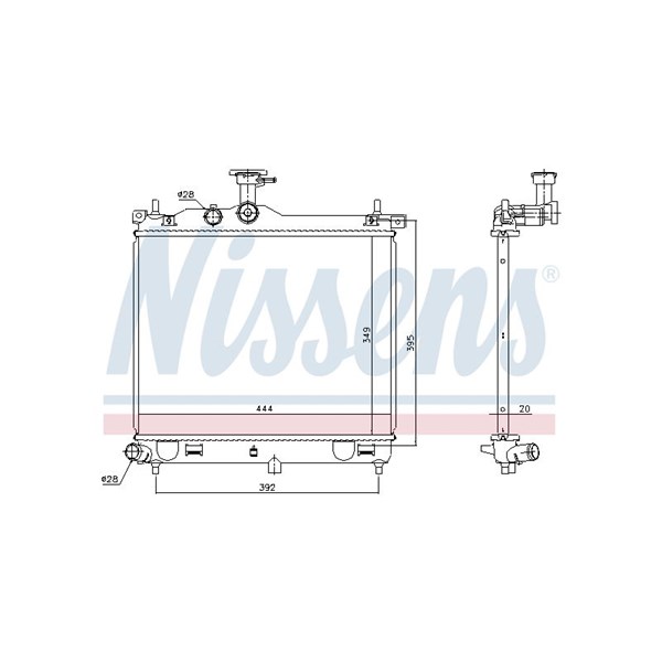 Kylare, motorkylning Nissens 67610 NISSENS