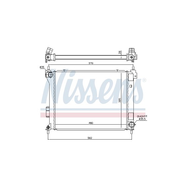 Kylare, motorkylning Nissens 67615 NISSENS