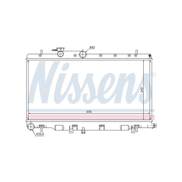 Kylare, motorkylning Nissens 67708 NISSENS