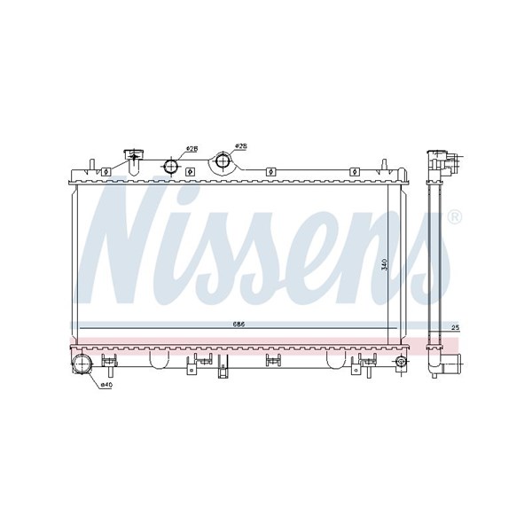 Kylare, motorkylning Nissens 67721 NISSENS Kylare, motorkylning Nissens 67721 NISSENS