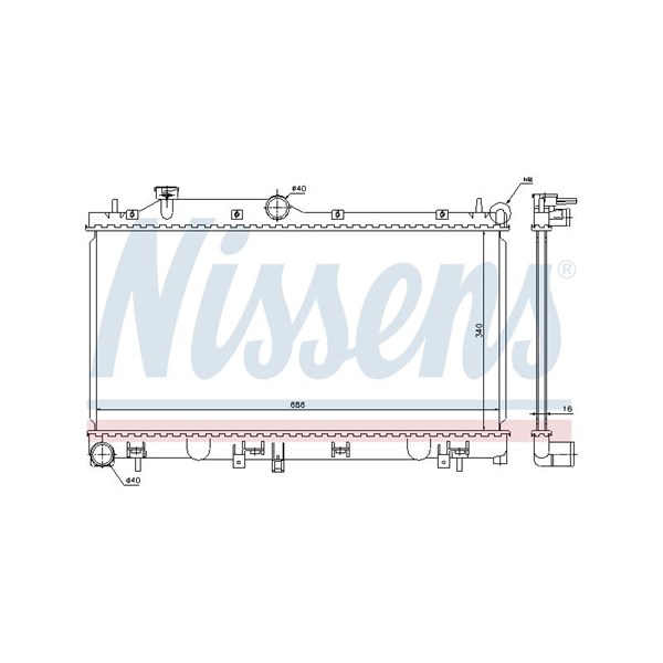 Kylare, motorkylning Nissens 67723 NISSENS Kylare, motorkylning Nissens 67723 NISSENS