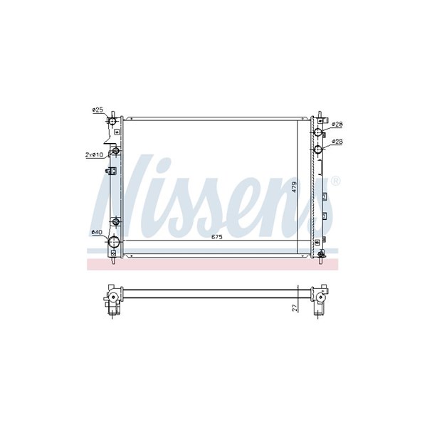 Kylare, motorkylning Nissens 67727 NISSENS Kylare, motorkylning Nissens 67727 NISSENS