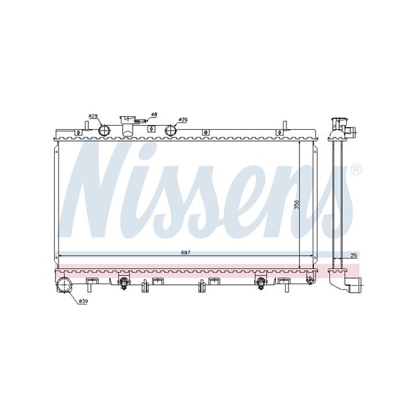 Kylare, motorkylning Nissens 67729 NISSENS Kylare, motorkylning Nissens 67729 NISSENS