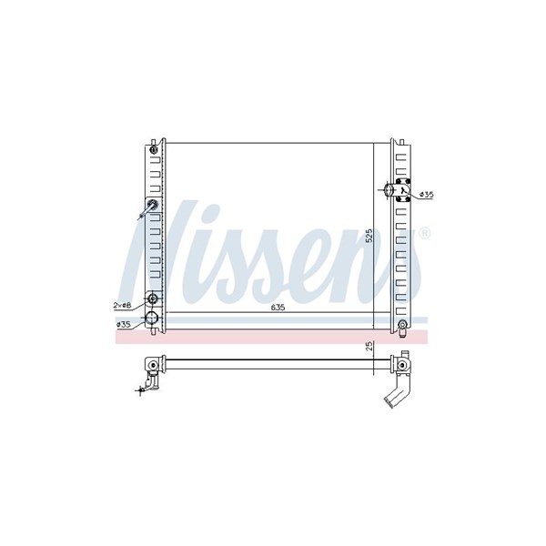 Kylare, motorkylning Nissens 68091 NISSENS Kylare, motorkylning Nissens 68091 NISSENS